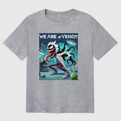 Мужская футболка оверсайз Rick and Venom - ai art fantasy