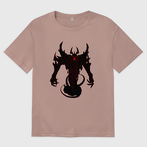 Мужская футболка оверсайз Герой Дота Тень / Пыльно-розовый – фото 1