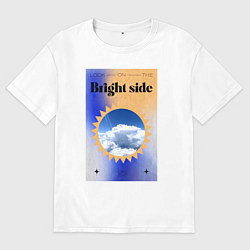Футболка оверсайз мужская Светлая сторона, цвет: белый