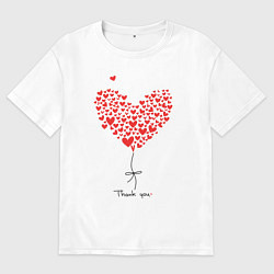 Мужская футболка оверсайз Thank you for your love