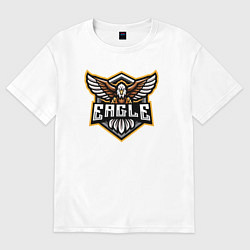 Футболка оверсайз мужская Eagle team, цвет: белый