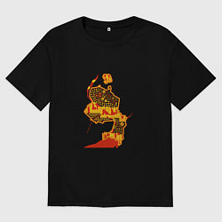 Футболка оверсайз мужская НСК, цвет: черный