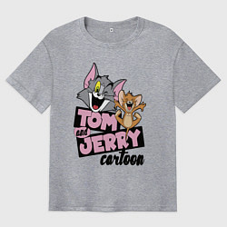 Мужская футболка оверсайз Tom and Jerry