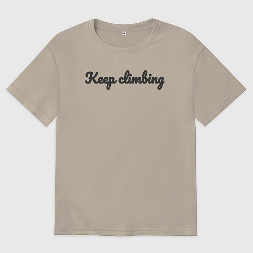 Мужская футболка оверсайз Безумный горный / Миндальный – фото 1