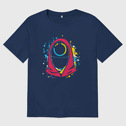 Мужская футболка оверсайз Squid game face