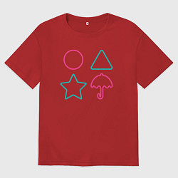 Мужская футболка оверсайз Игра в символы