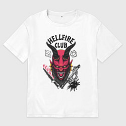 Мужская футболка оверсайз Hellfire club demon