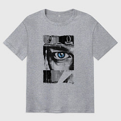 Мужская футболка оверсайз Тревожный взгляд