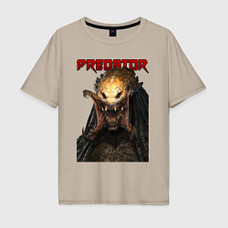 Мужская футболка оверсайз Predator scream