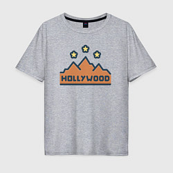Футболка оверсайз мужская Hollywood stars, цвет: меланж