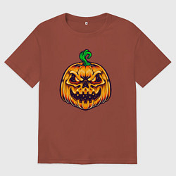Мужская футболка оверсайз Halloween pumpkin