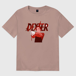 Футболка оверсайз мужская Killer Dexter, цвет: пыльно-розовый