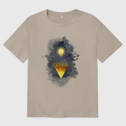 Футболка оверсайз мужская Росток идеи, цвет: миндальный