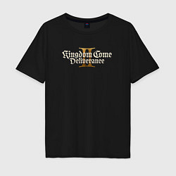 Футболка оверсайз мужская Kingdom Come Deliverance 2 logo, цвет: черный