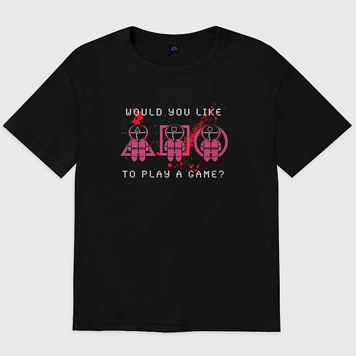 Мужская футболка оверсайз Bloody game / Черный – фото 1