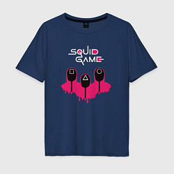 Футболка оверсайз мужская Squid game soldiers, цвет: тёмно-синий