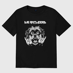 Футболка оверсайз мужская Die Antwoord rock dog, цвет: черный