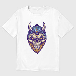 Мужская футболка оверсайз Skull viking