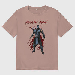 Мужская футболка оверсайз Finish him Sub-Zero Mortal Kombat