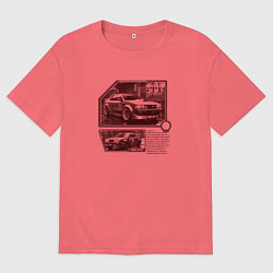 Мужская футболка оверсайз Автомобили для стритрейсинга