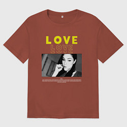 Мужская футболка оверсайз Любовь от Саши Грей
