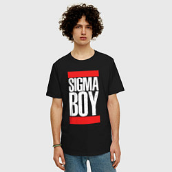 Футболка оверсайз мужская Sigma boy, цвет: черный — фото 2