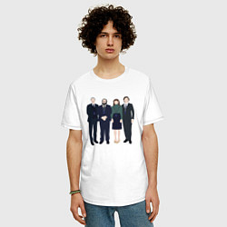 Футболка оверсайз мужская Разделение команда, цвет: белый — фото 2