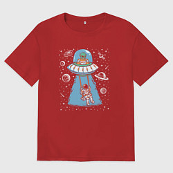 Мужская футболка оверсайз Качели и космос