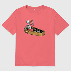 Мужская футболка оверсайз Death pizza