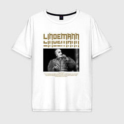Футболка оверсайз мужская Lindemann rock, цвет: белый