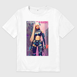 Мужская футболка оверсайз Cyber Barbie - ai art