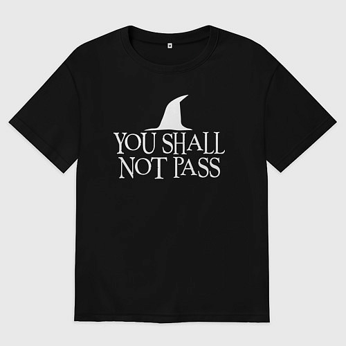 Мужская футболка оверсайз You shall not pass Властелин колец / Черный – фото 1