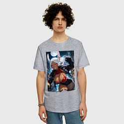 Футболка оверсайз мужская Мирко из Моя геройская академия в неофициальном ко, цвет: меланж — фото 2