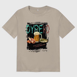 Мужская футболка оверсайз Дуреет с этой прикормки мем про пиво