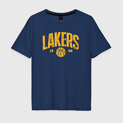 Футболка оверсайз мужская Lakers 1948, цвет: тёмно-синий