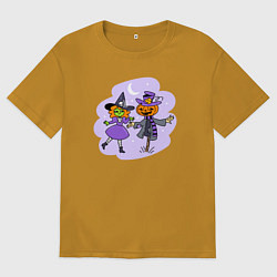 Мужская футболка оверсайз Ведьма и пугало