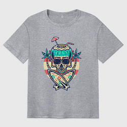 Мужская футболка оверсайз Skull summer