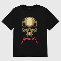 Мужская футболка оверсайз Metallica - skull with fangs