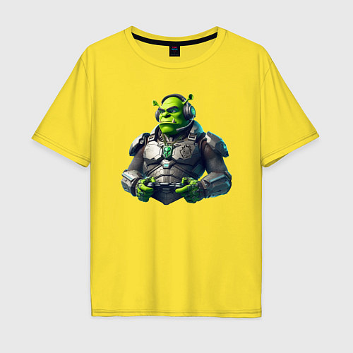 Мужская футболка оверсайз G2 esports team - cyber Shrek / Желтый – фото 1