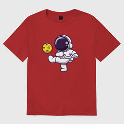 Футболка оверсайз мужская Moon football, цвет: красный