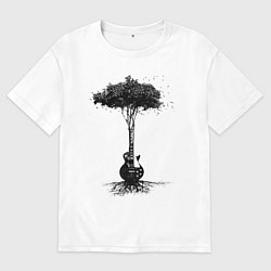 Мужская футболка оверсайз Гитарное дерево
