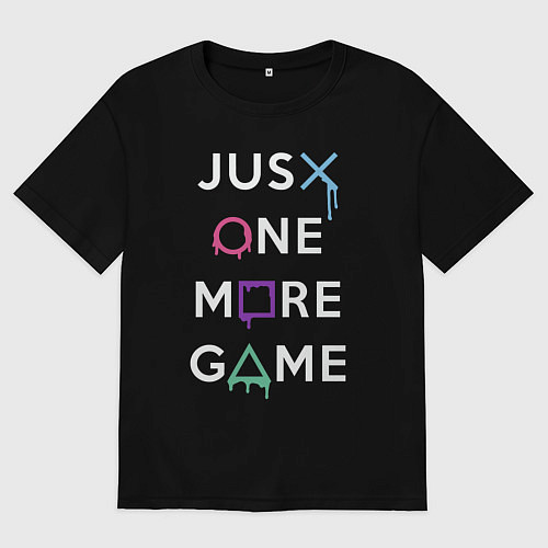 Мужская футболка оверсайз Просто еще одна игра / Черный – фото 1
