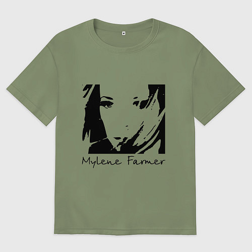 Мужская футболка оверсайз Милен Фармер / Авокадо – фото 1