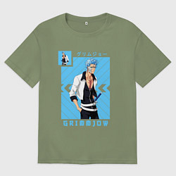 Футболка оверсайз мужская Блич Grimmjow, цвет: авокадо