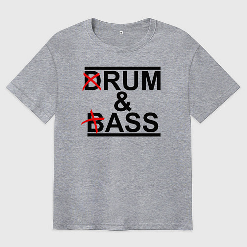 Мужская футболка оверсайз Drum and bass color / Меланж – фото 1