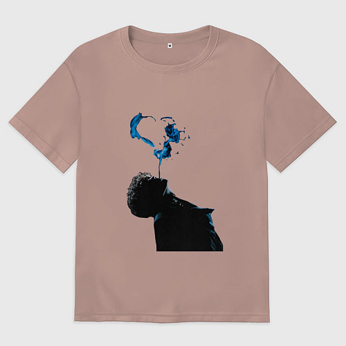 Мужская футболка оверсайз Три дня дождя постер / Пыльно-розовый – фото 1