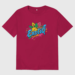Мужская футболка оверсайз Надпись экзотика