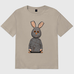 Футболка оверсайз мужская Cartoon hare character, цвет: миндальный