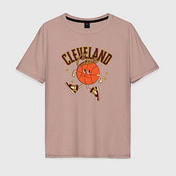 Футболка оверсайз мужская Cleveland Cavs, цвет: пыльно-розовый