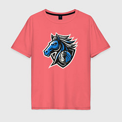 Футболка оверсайз мужская Mavericks team, цвет: коралловый